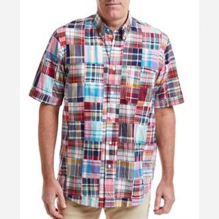 Men's Check Patch Work Shirt